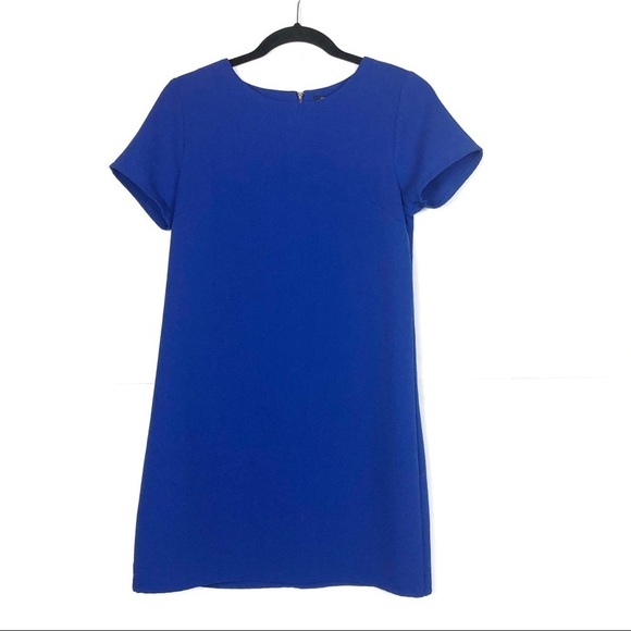 ONE CLOTHING Cobalt Blue Short Sleeve Shift Dress - Picture 1 of 6